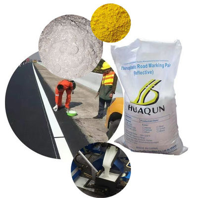 হাই রিফ্লেক্টিভ থার্মোপ্লাস্টিক রোড মার্কিং পেইন্ট পাউডার লেপ গ্লাস মণির সাথে মূলত রজন পণ্য